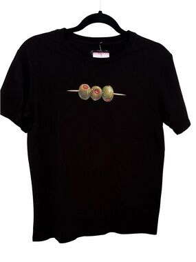State of Mind Black Tee with Olive Skewer Graphic